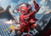 Devoted Duelist Art Card (15/54) (Gold-Stamped Signature), Art Series: Tarkir: Dragonstorm