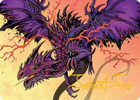 Stormshriek Feral Art Card (35/54) (Gold-Stamped Signature), Art Series: Tarkir: Dragonstorm
