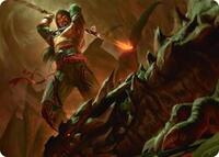 Sarkhan's Resolve Art Card (18/54), Art Series: Tarkir: Dragonstorm