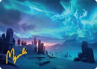 Auroral Procession Art Card (20/54) (Gold-Stamped Signature), Art Series: Tarkir: Dragonstorm