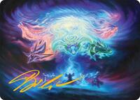 Call the Spirit Dragons Art Card (21/54) (Gold-Stamped Signature), Art Series: Tarkir: Dragonstorm