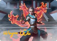 Flamehold Grappler Art Card (24/54) (Gold-Stamped Signature), Art Series: Tarkir: Dragonstorm