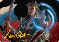 Narset, Jeskai Waymaster Art Card (44/54) (Gold-Stamped Signature), Art Series: Tarkir: Dragonstorm