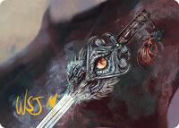 Dragonfire Blade Art Card (40/54) (Gold-Stamped Signature), Art Series: Tarkir: Dragonstorm