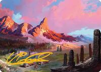 Rugged Highlands Art Card (29/54) (Gold-Stamped Signature), Art Series: Tarkir: Dragonstorm
