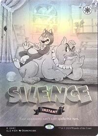 Silence (0881) (Black & White Foil), Secret Lair Drop Series