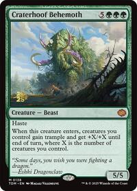Craterhoof Behemoth, Prerelease Cards