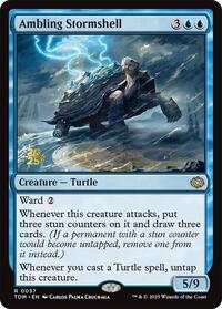 Ambling Stormshell, Prerelease Cards