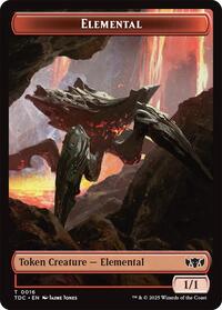 Elemental (0016) // Gold Double-Sided Token, Commander: Tarkir: Dragonstorm