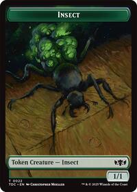 Insect (0022) // Plant Double-Sided Token, Commander: Tarkir: Dragonstorm