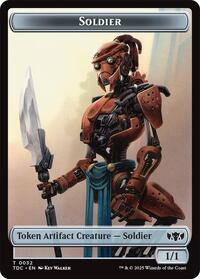 Soldier (0032) // Copy Double-Sided Token, Commander: Tarkir: Dragonstorm