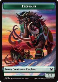 Elephant // Treasure Double-Sided Token, Tarkir: Dragonstorm