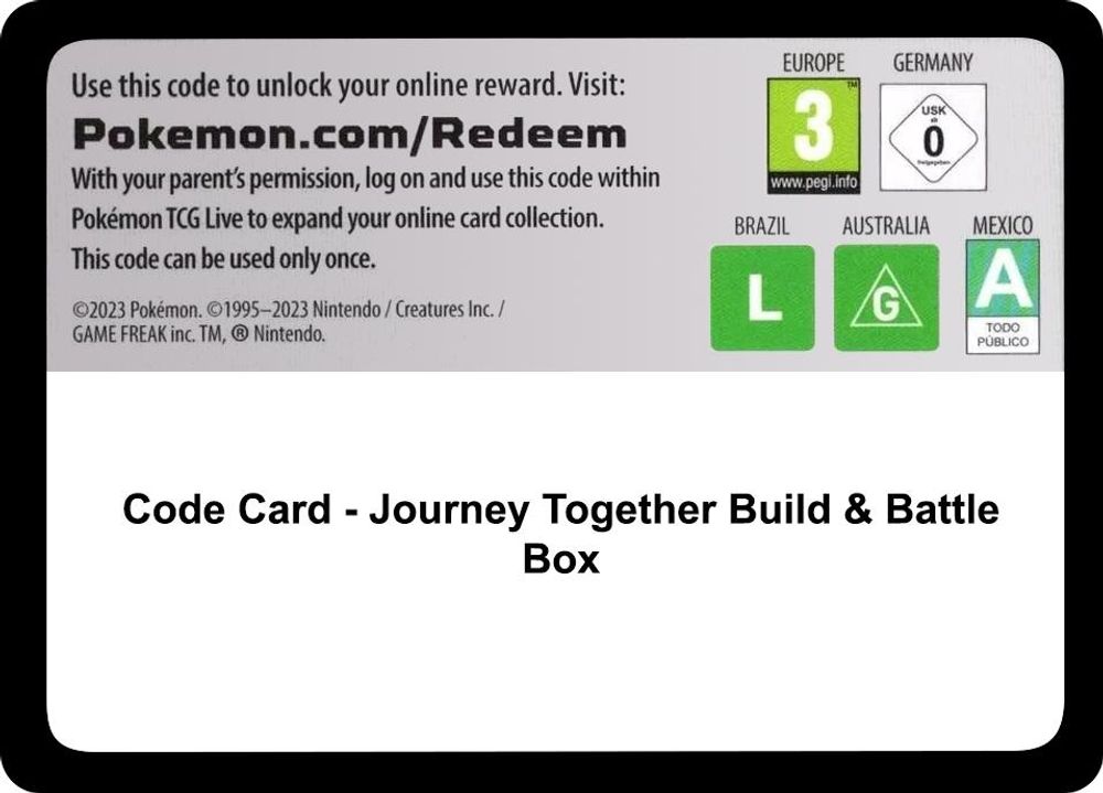 Code Card - Journey Together Build & Battle Box
