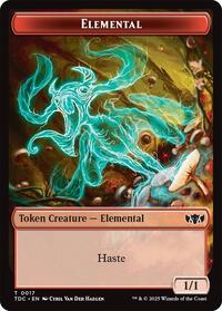 Elemental (0017) // Warrior Double-Sided Token, Commander: Tarkir: Dragonstorm