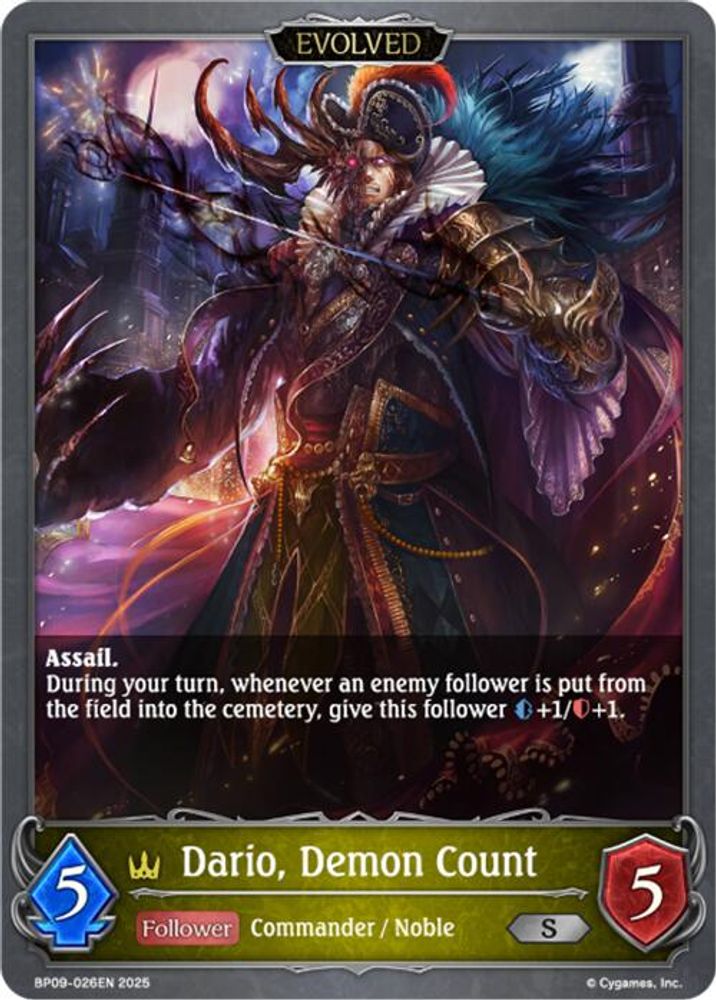 Dario, Demon Count (Evolved), Standard, front