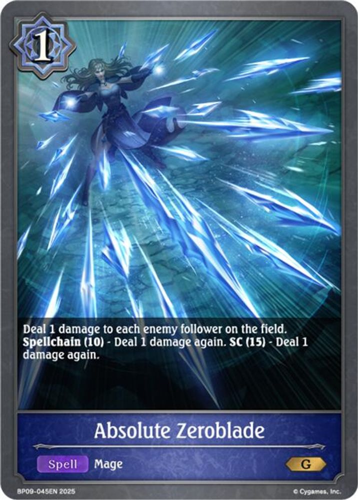 Absolute Zeroblade, Standard, front