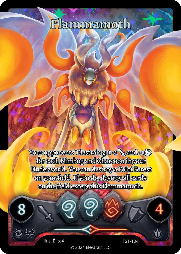 Flammamoth (Full Art), Holo, front