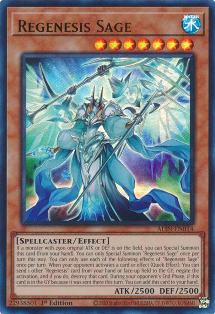Regenesis Sage, 1st-edition, front
