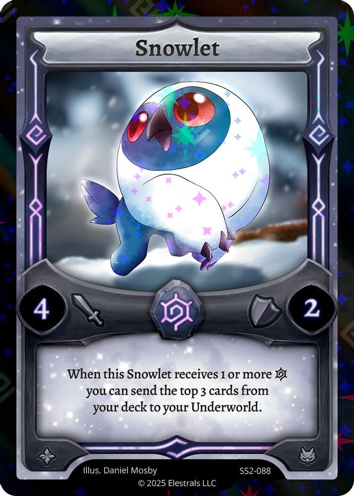 Snowlet (Reverse Holo), Reverse-holo, front