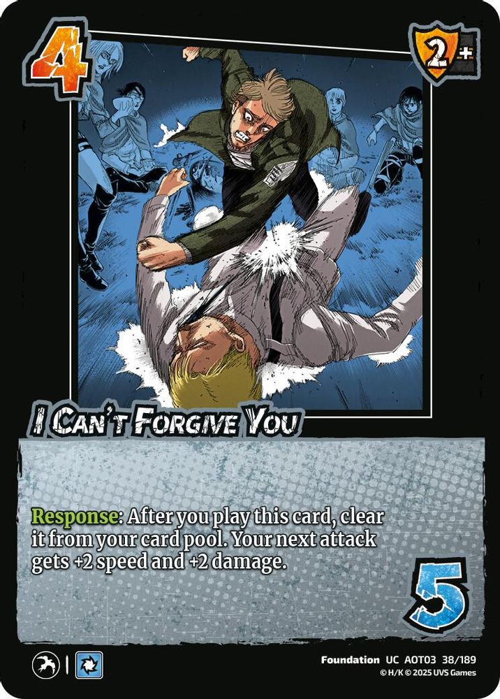 I Can't Forgive You, Standard, front