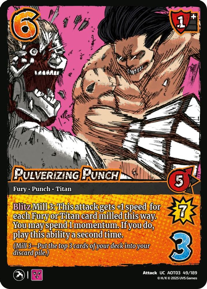 Pulverizing Punch, Standard, front