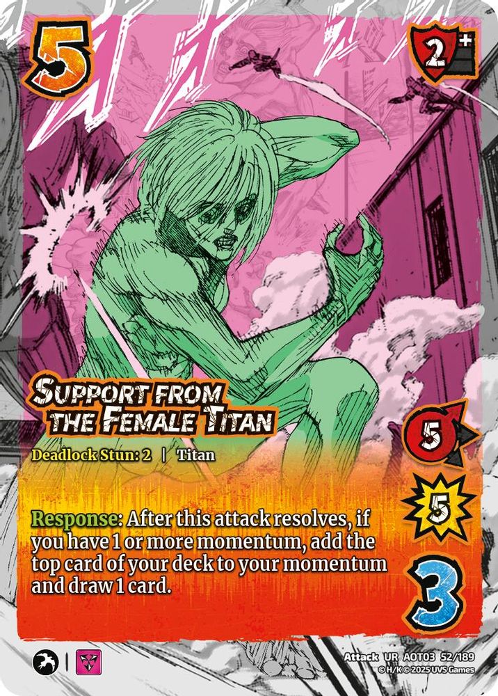Support from the Female Titan, Foil, front