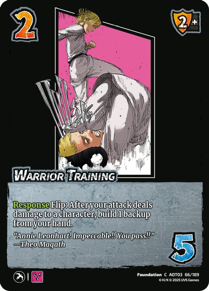 Warrior Training, Standard, front