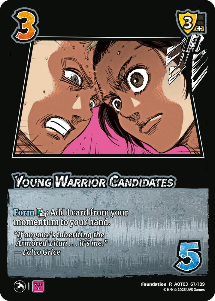 Young Warrior Candidates, Foil, front
