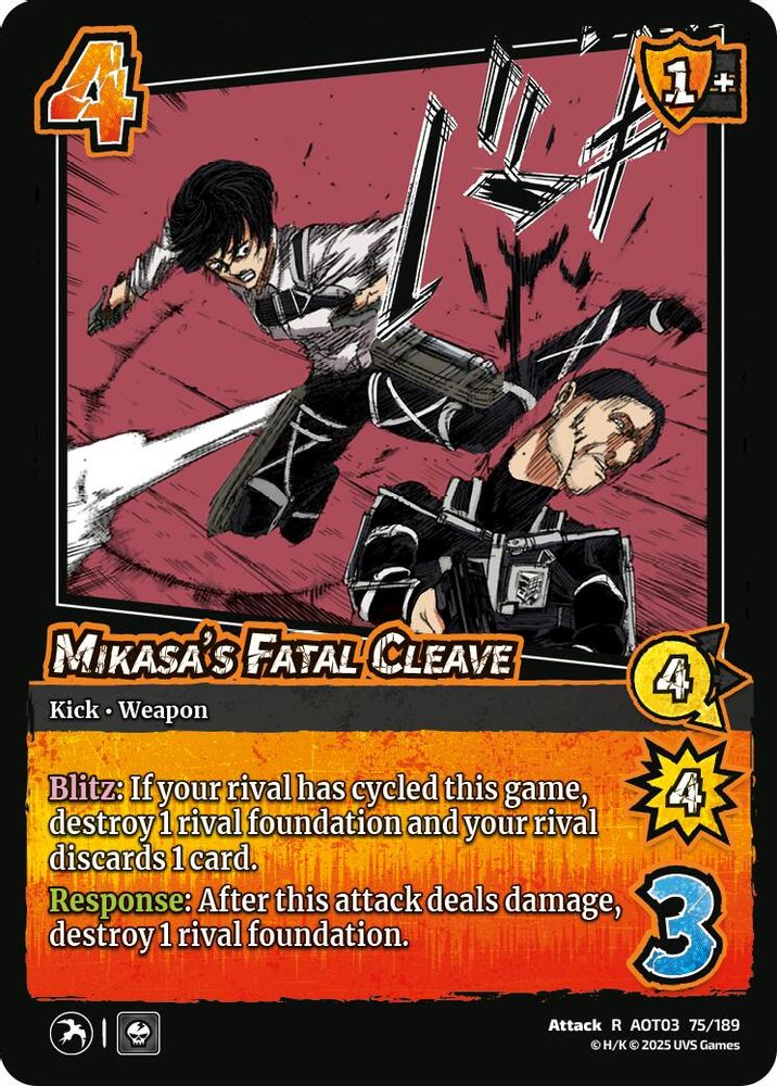 Mikasa's Fatal Cleave, Foil, front