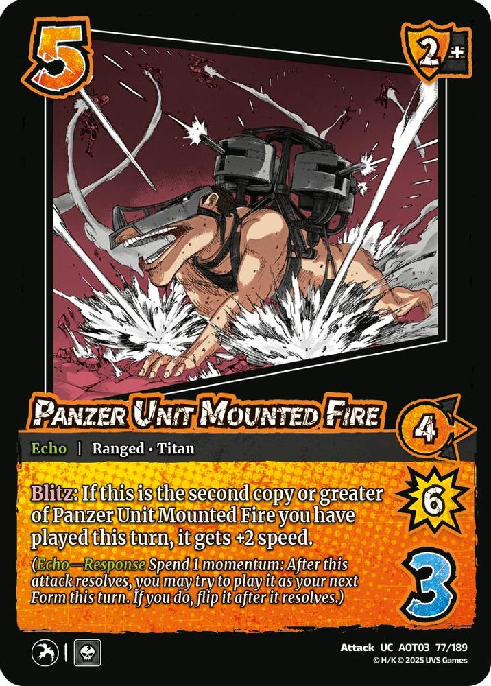 Panzer Unit Mounted Fire, Standard, front