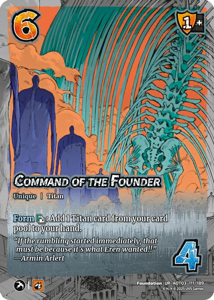 Command of the Founder, Foil, front