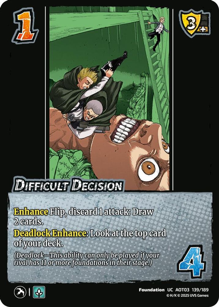 Difficult Decision, Standard, front
