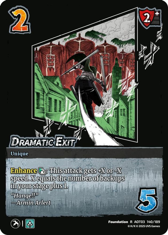 Dramatic Exit, Foil, front