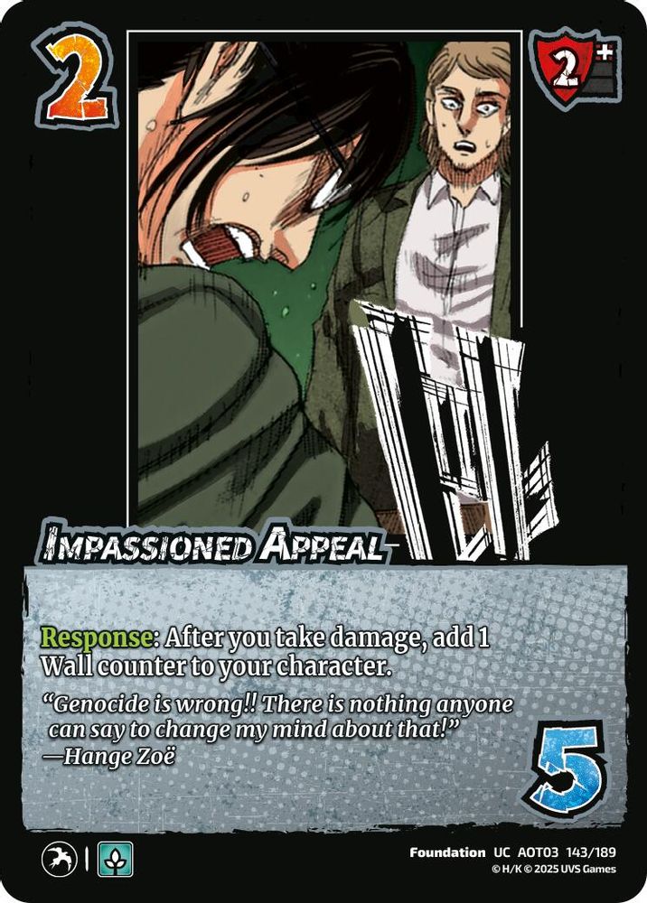 Impassioned Appeal, Standard, front