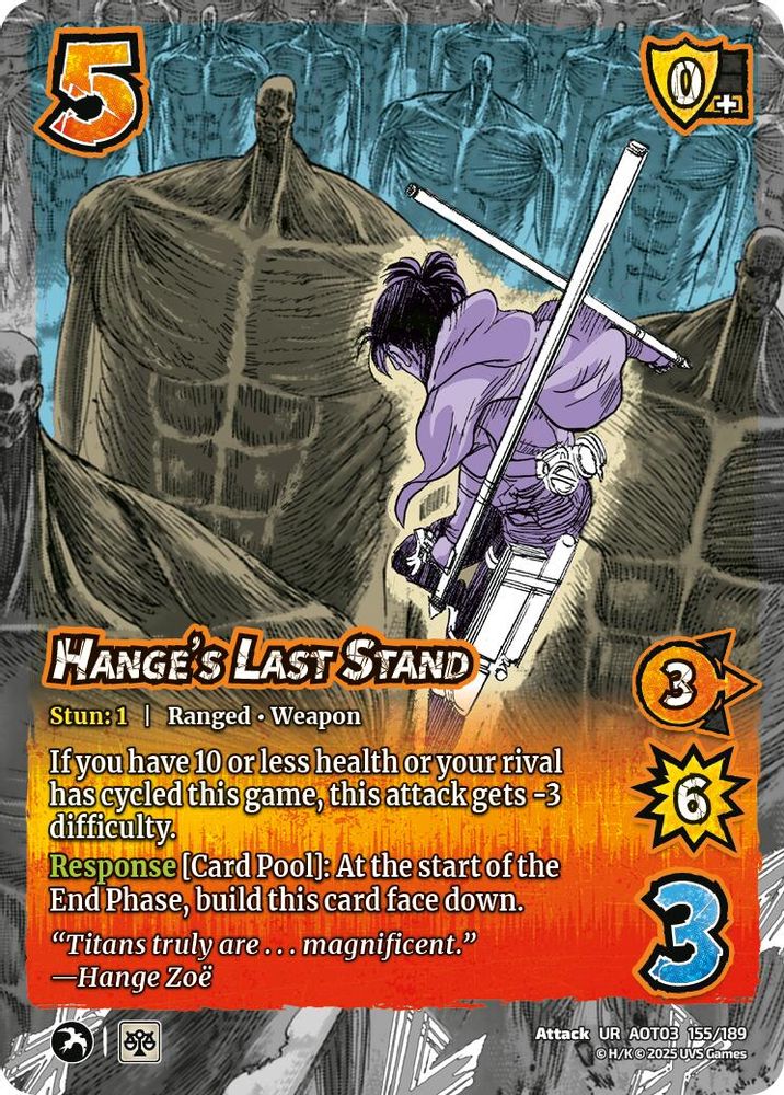 Hange's Last Stand, Foil, front