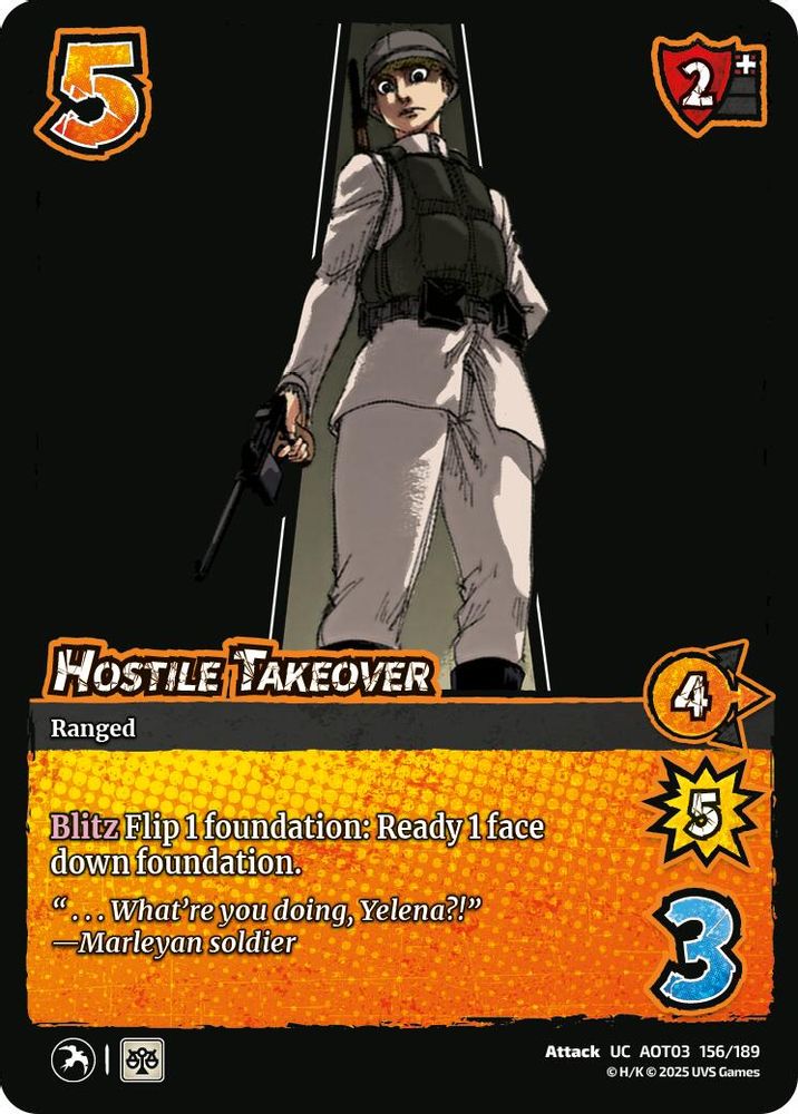 Hostile Takeover, Standard, front