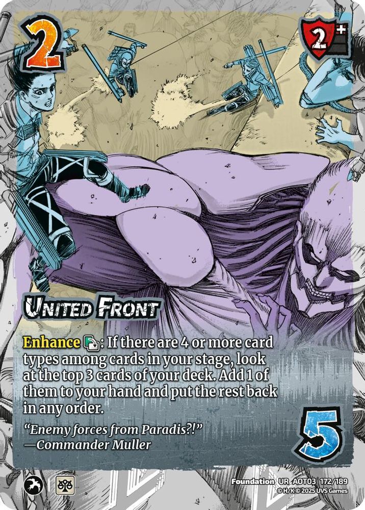 United Front, Foil, front