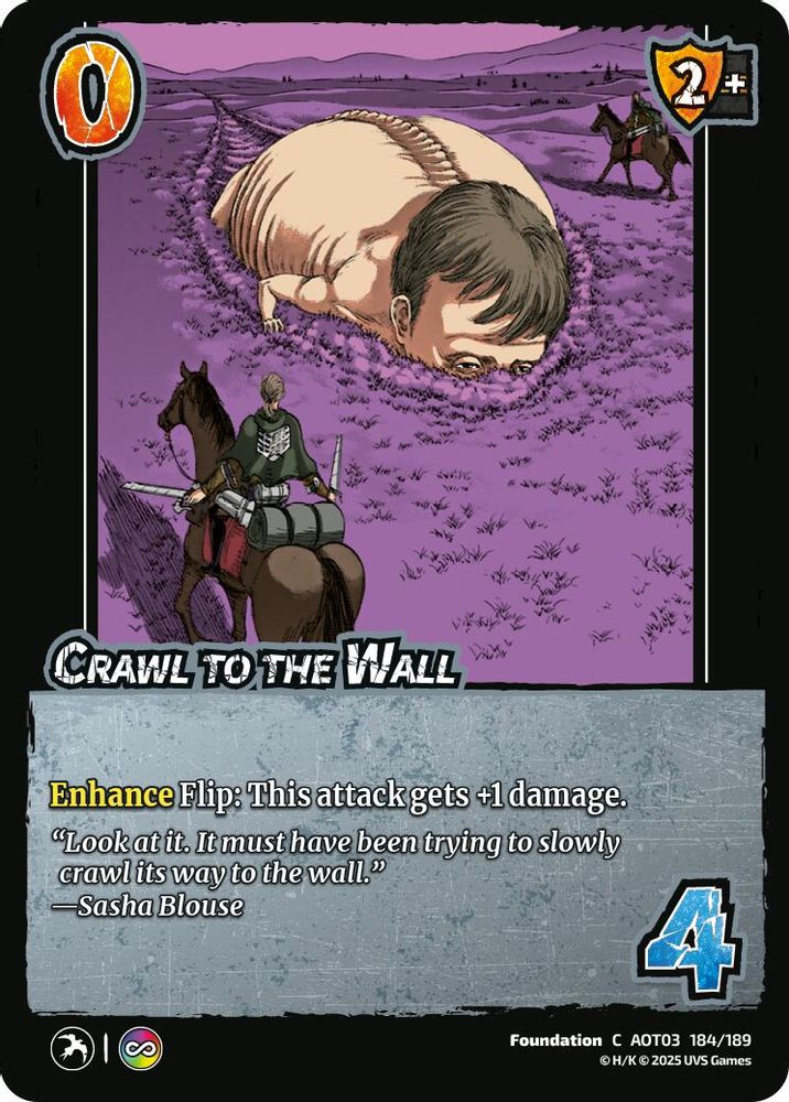 Crawl to the Wall, Standard, front