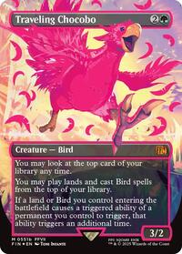 Traveling Chocobo (Borderless) (Neon Ink Pink), FINAL FANTASY