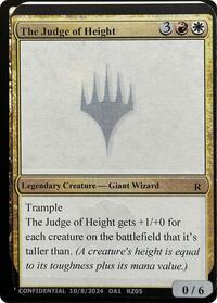 The Judge of Height, Un-Known Event Playtest Cards