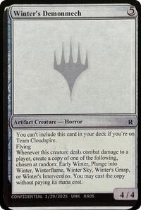 Winter's Demonmech, Un-Known Event Playtest Cards