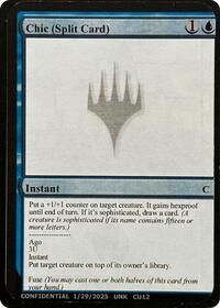 Chic (Split Card), Un-Known Event Playtest Cards