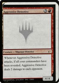 Aggressive Detective, Un-Known Event Playtest Cards