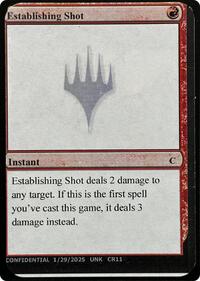 Establishing Shot, Un-Known Event Playtest Cards