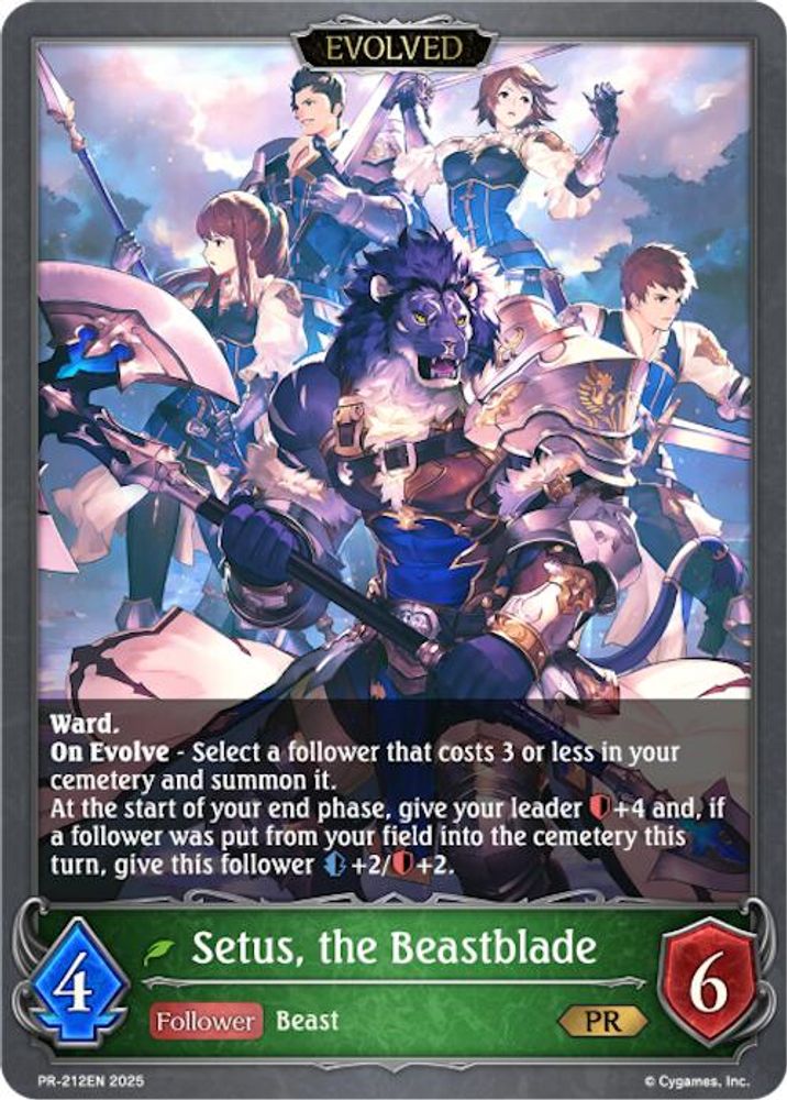Setus, the Beastblade (Evolved), Standard, front