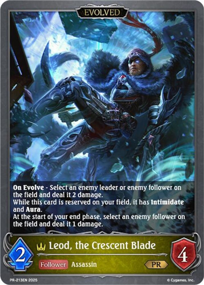 Leod, the Crescent Blade (Evolved) - PR-213EN, Standard, front