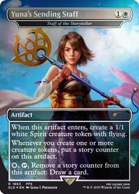 Yuna's Sending Staff - Staff of the Storyteller (Rainbow Foil), Secret Lair Drop Series