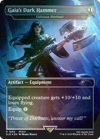Gaia's Dark Hammer - Colossus Hammer (Rainbow Foil), Secret Lair Drop Series