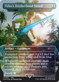 Tidus's Brotherhood Sword - Sword of Truth and Justice (Rainbow Foil), Secret Lair Drop Series