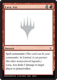 Lava, Axe, Un-Known Event Playtest Cards